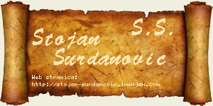 Stojan Surdanović vizit kartica